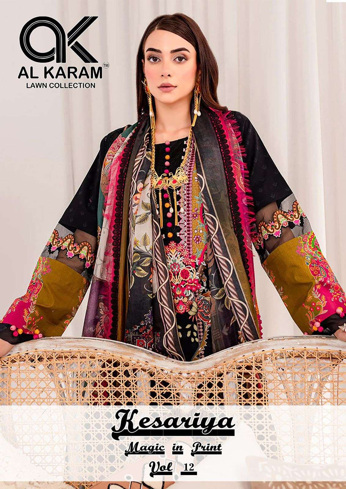 KESARIYA VOL-12 BY AL KARAM 12001 TO 12006 SERIES COTTON PRINTED DRESSES