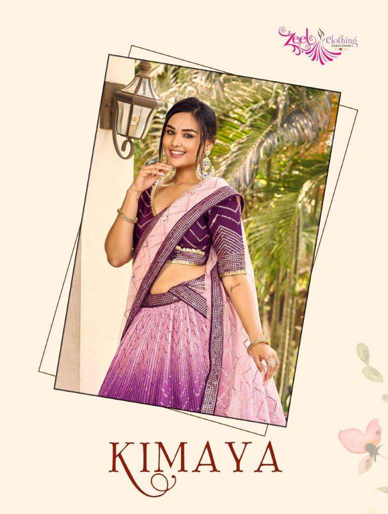 KIMAYA BY ZEEL CLOTHING DESIGNER CHINON WORK GIRLISH LEHENGAS