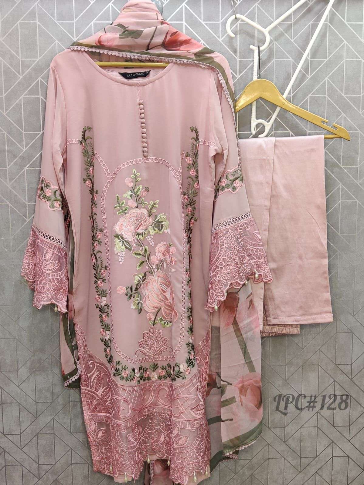 MARYAM 128 COLOURS BY ASLIWHOLESALE HEAVY GEORGETTE WORK DRESSES