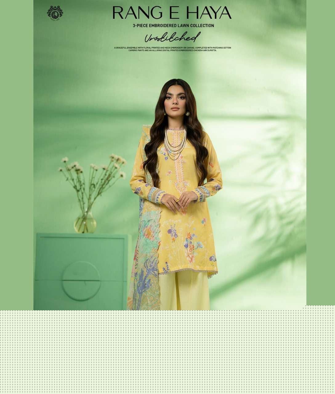 RANG E HAYA BY ASLIWHOLESALE DESIGNER LAWN COTTON PRINTED DRESSES