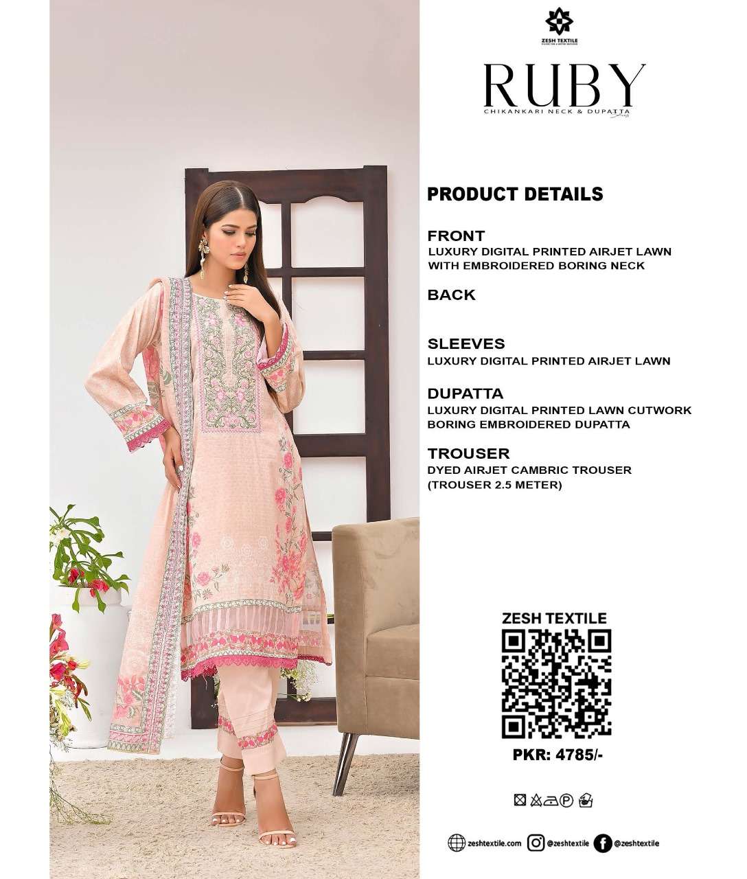 RUBY BY ASLIWHOLESALE DESIGNER LAWN COTTON PRINTED DRESSES
