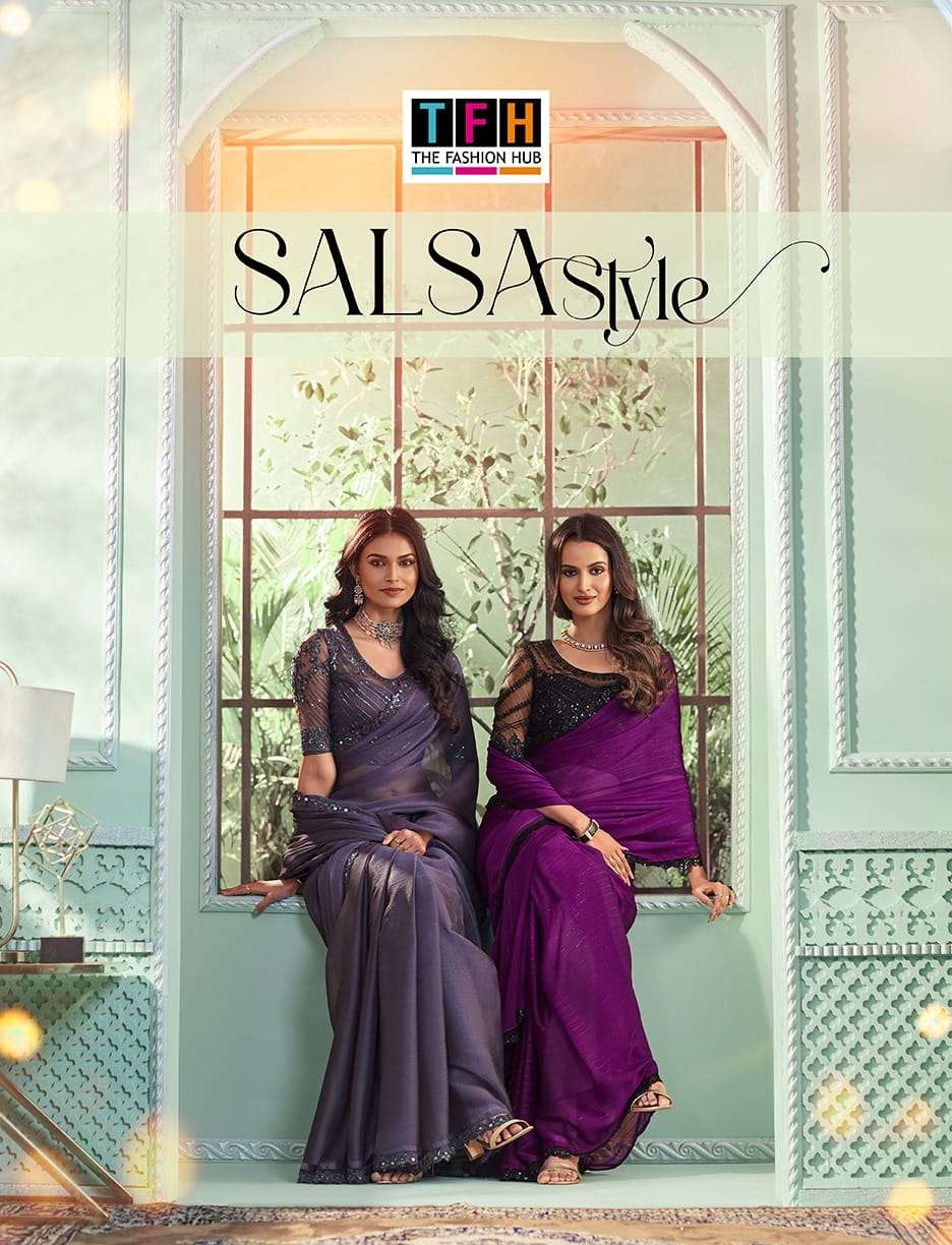 SALSA STYLE VOL-3 BY TFH 7801 TO 7816 SEIRES DESIGNER FANCY GEORGETTE SAREES