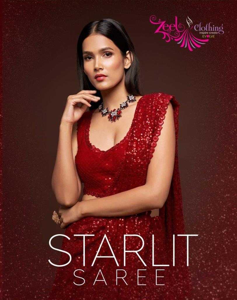 STARLIT VOL-01 BY ZEEL CLOTHING 1001 TO 1011 SERIES STYLISH GIRLISH SAREES