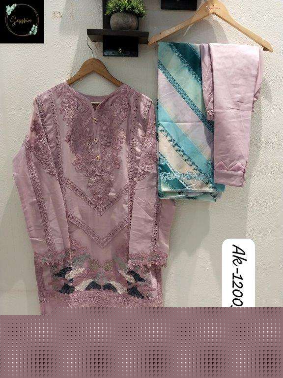 AK-12003 BY SAPPHIRE DESIGNER PURE LAWN COTTON PAKISTANI DRESSES
