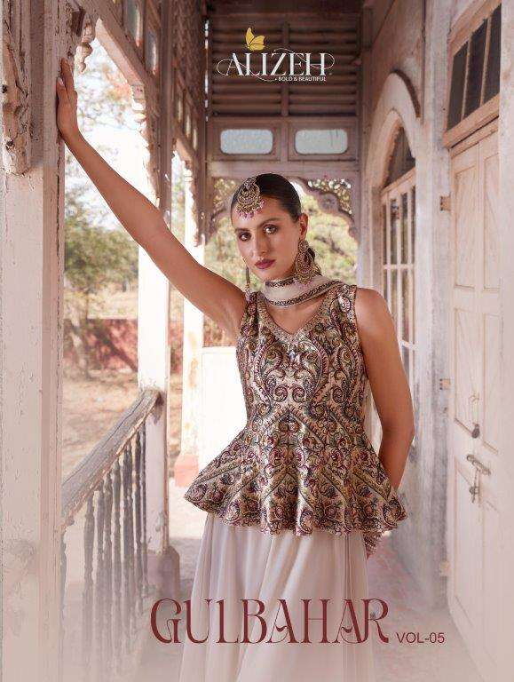 GULBAHARA VOL-05 BY ALIZEH DESIGNER FANCY READYMADE EMBROIDERY DRESSES