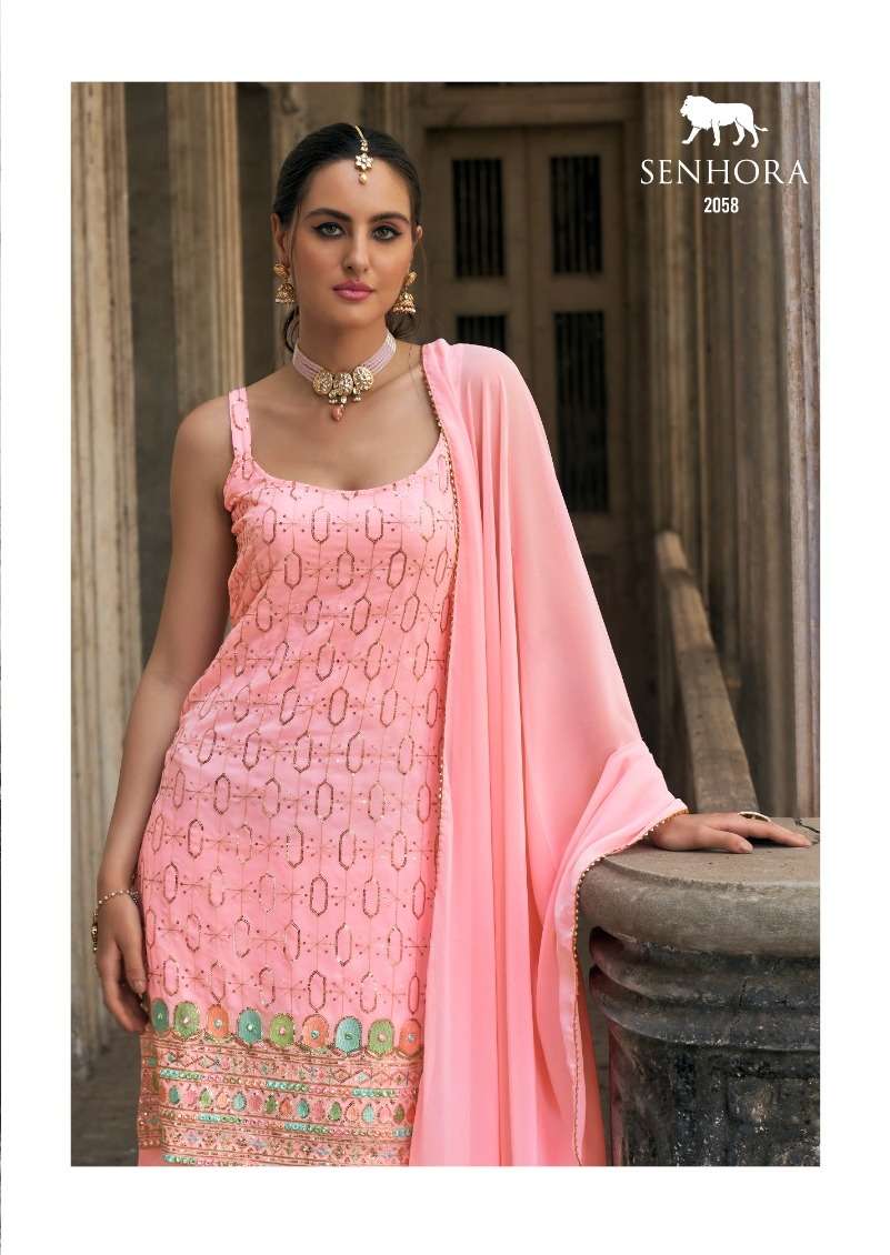 IBTIDA BY SENHORA 2058 TO 2061 SERIES DESIGNER GEORGETTE HEAVY DRESSES