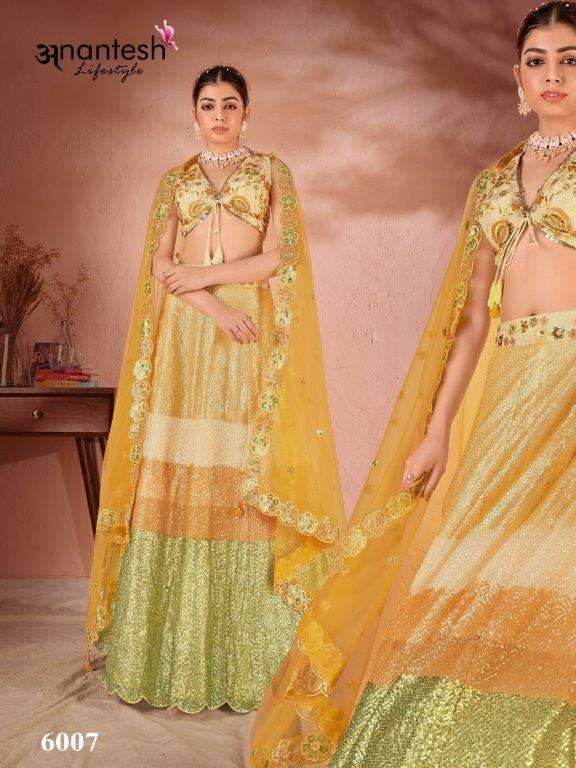 MAHARANI VOL-2 BY ANANTESH LIFESTYLE 6007 AND 6011 SERIES GEORGETTE LEHENGAS