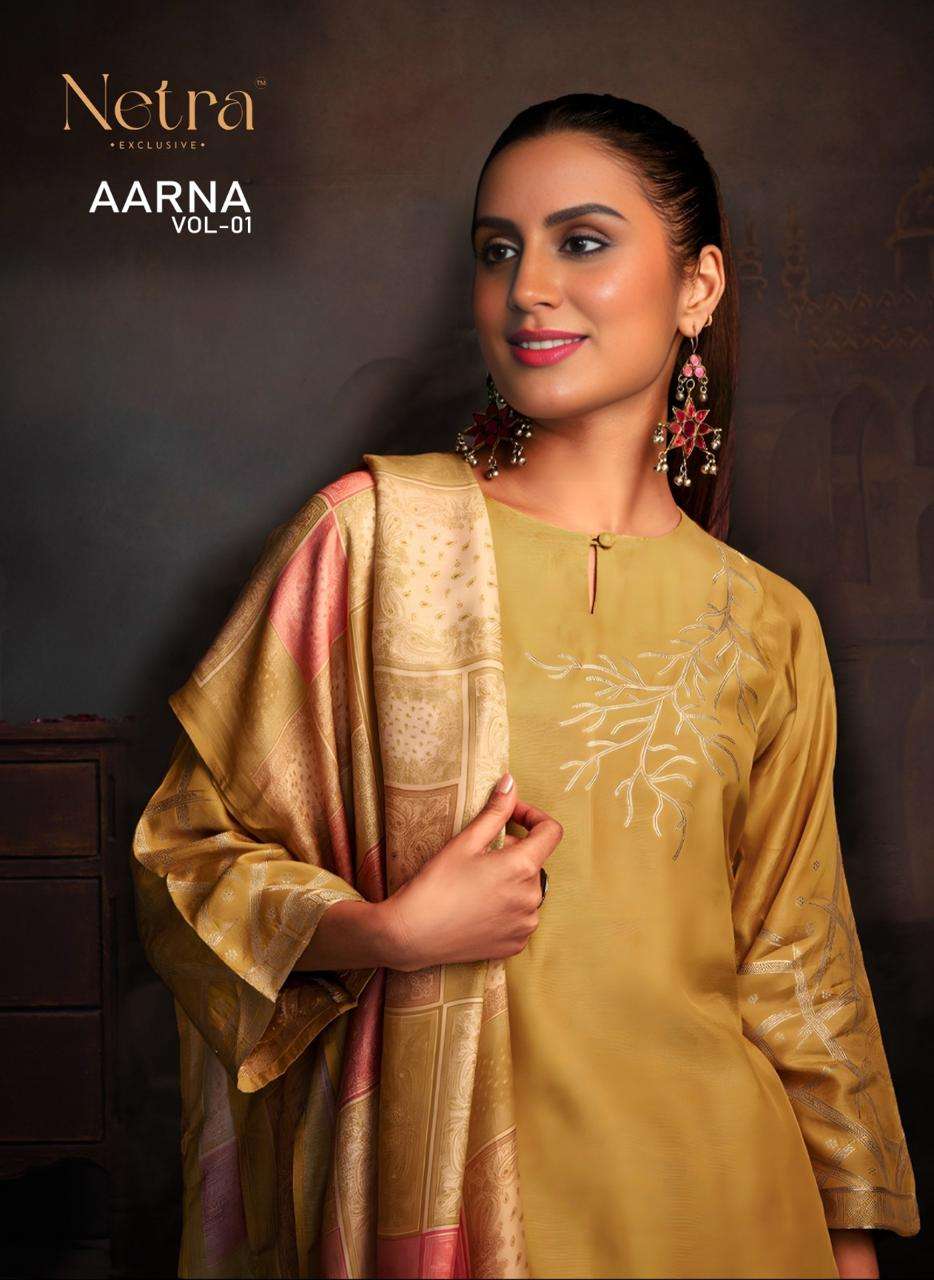 NETRA AARNA VOL-01 BY ASLIWHOLESALE DESIGNER FACNY MUSLIN PRINT DRESSES