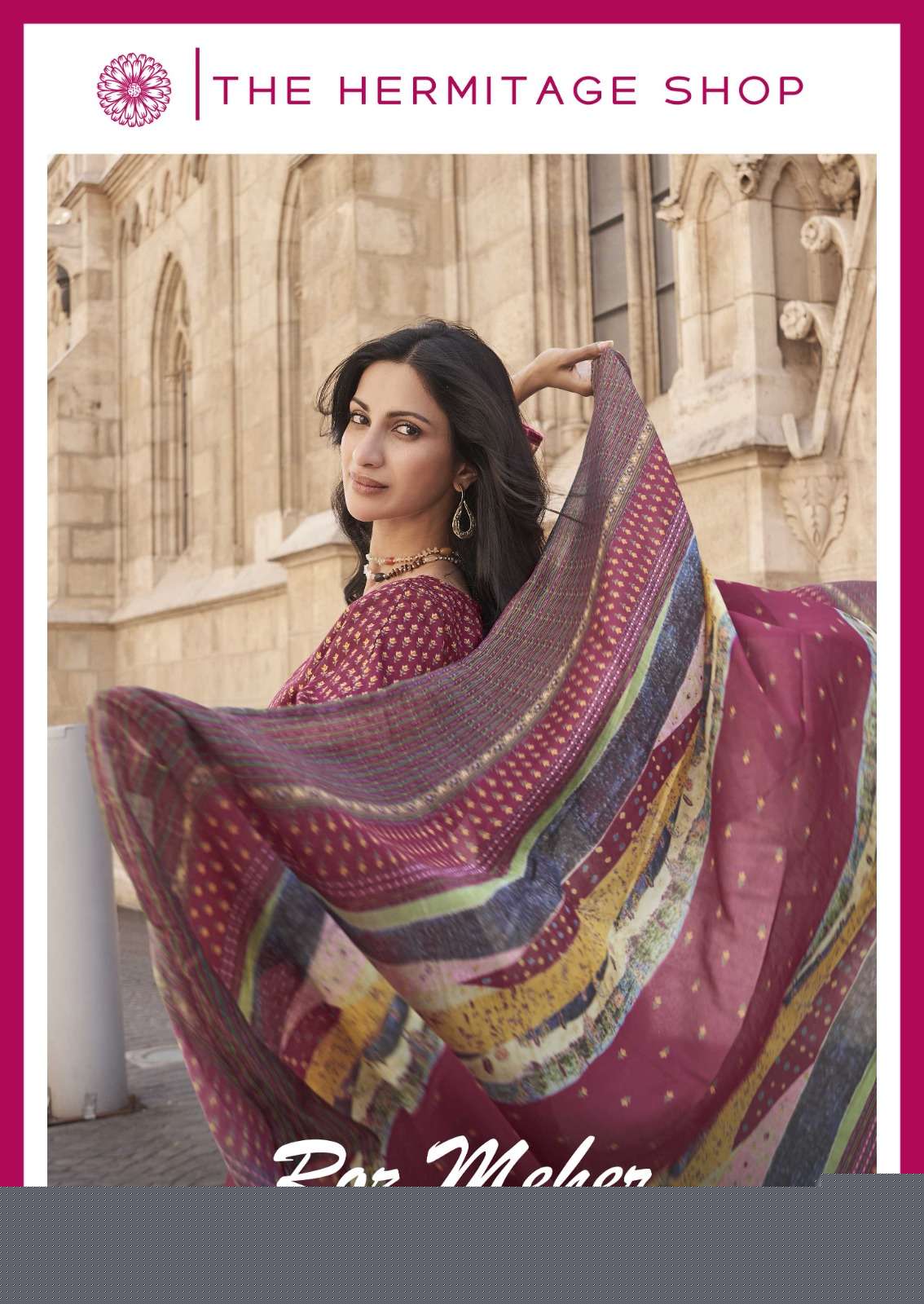 ROZ MEHER BY HERMITAGE CLOTHING 8001 TO 8006 HEAVY LAWN COTTON PRINTED DRESSES