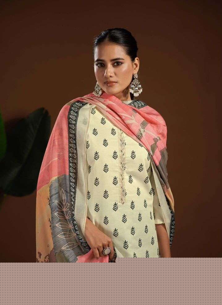 SARGAM INDU BY ASLIWHOLESALE DESIGNER FACNY CAMBRIC PRINT DRESSES