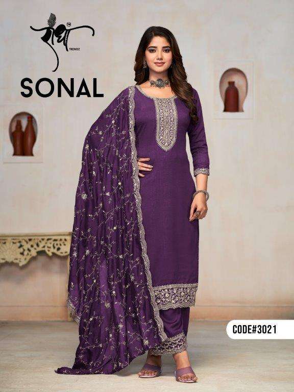 SONAL BY RADHA TRENDZ 3021 TO 3024 SERIES VICHITRA EMBROIDERY DRESSES