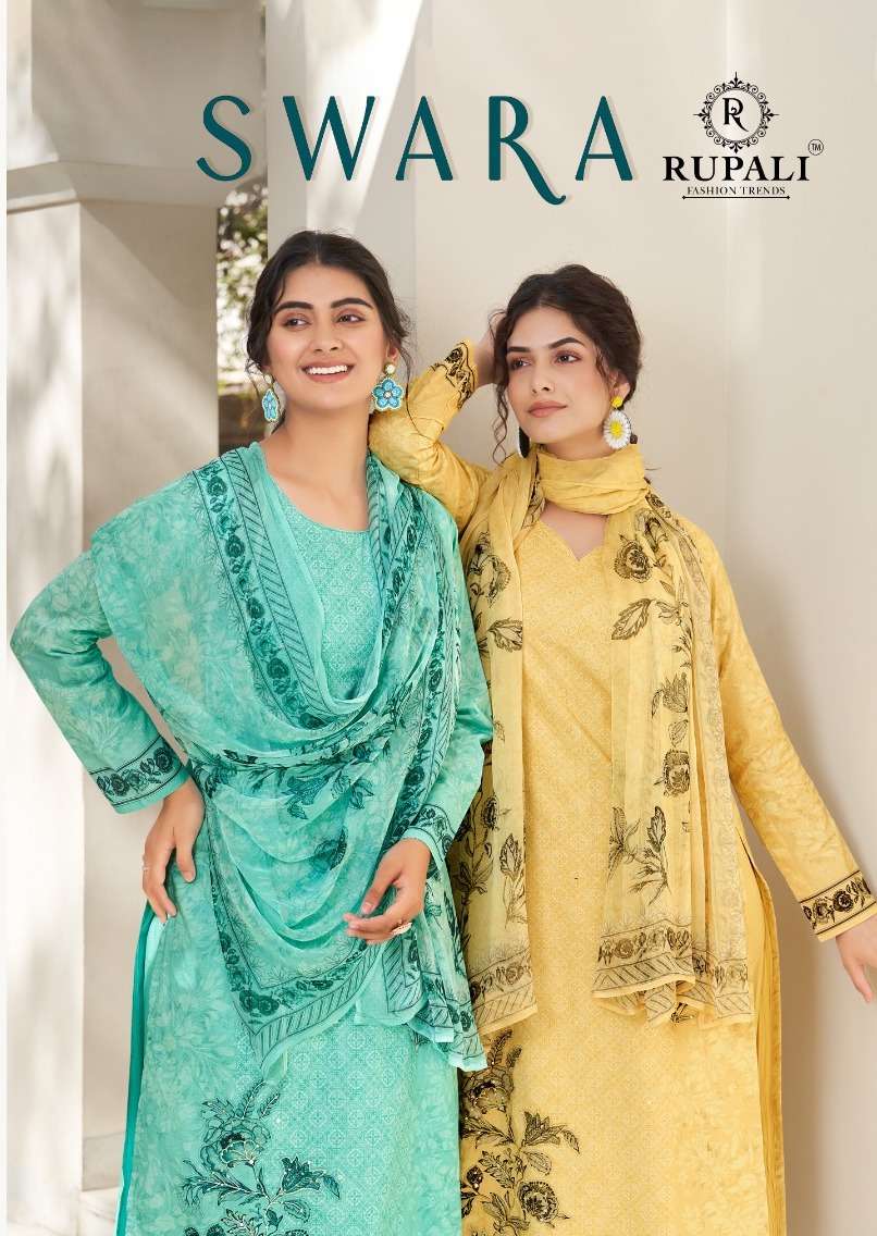 SWARA BY RUPALI FASHION TRENDS DESIGNER COTTON LAWN PRINTED DRESSES