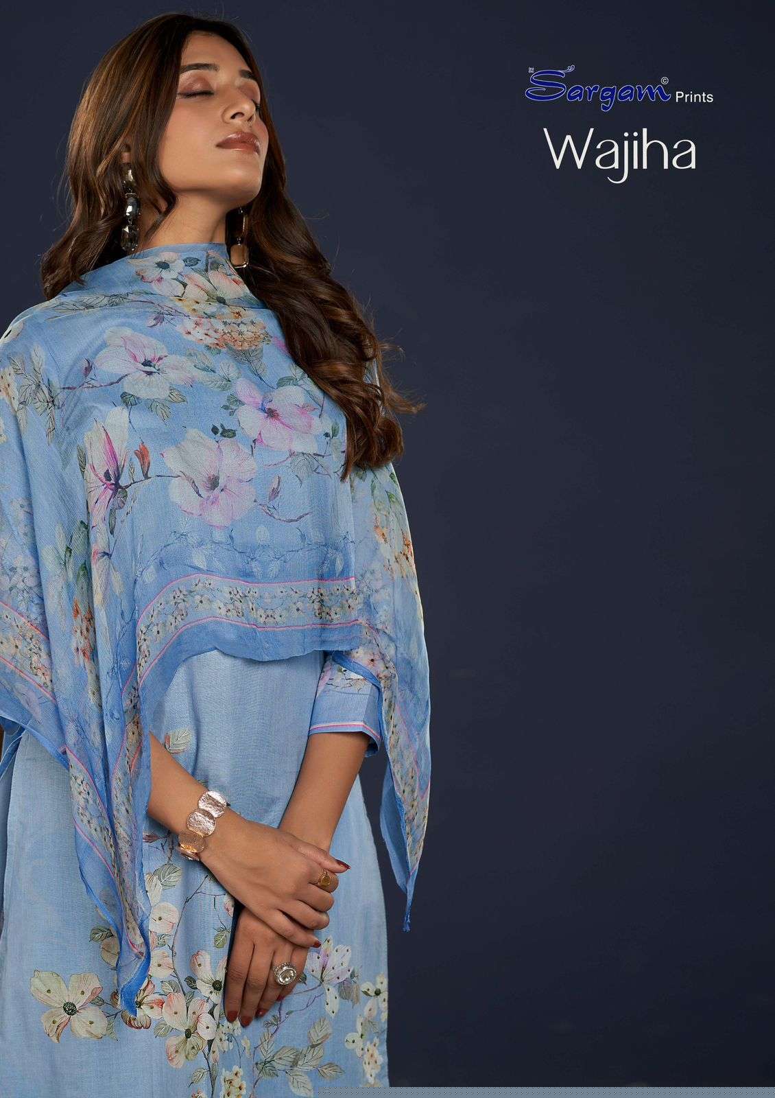 WAJIHA INDU BY ASLIWHOLESALE DESIGNER FACNY CAMBRIC PRINT DRESSES