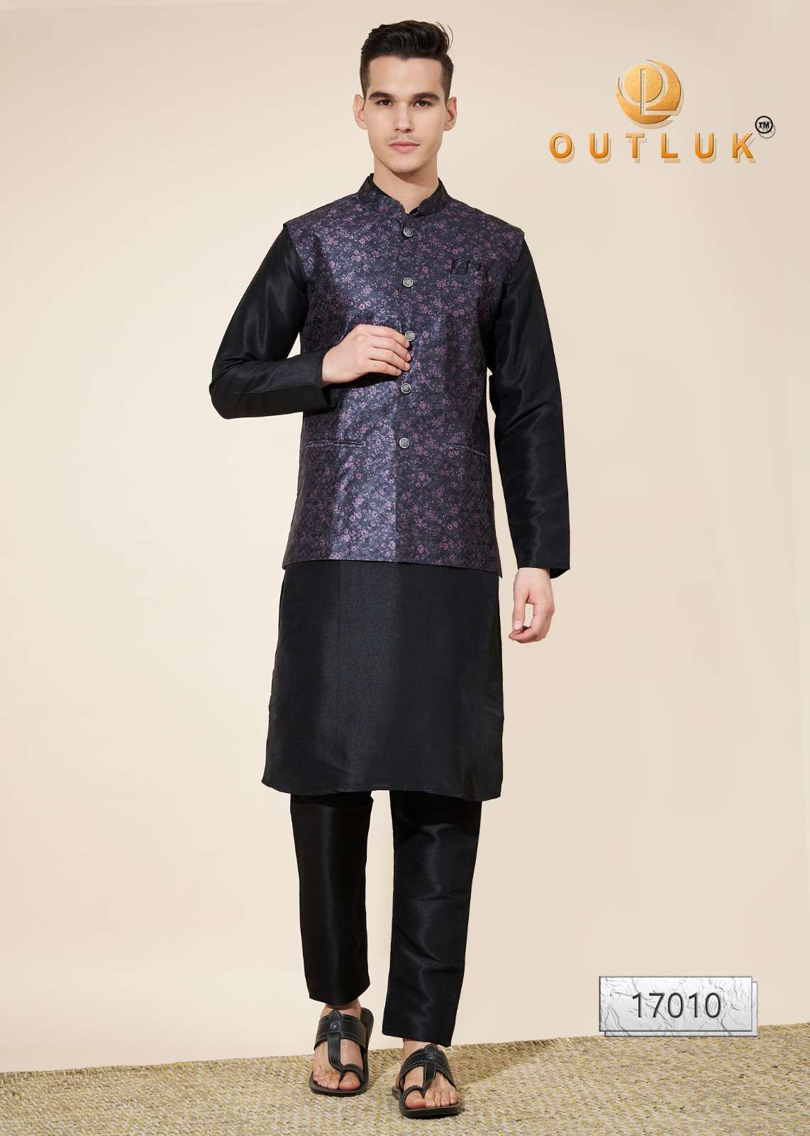 WEDDING COLLECTION VOL-17 BY OUTLUK 17001 TO 17011 SERIES MENS KURTAS WITH PAJAMA