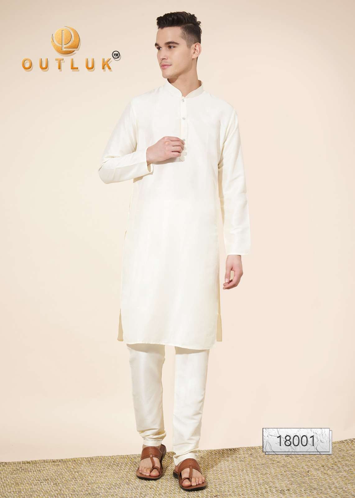 WEDDING COLLECTION VOL-18 BY OUTLUK 18001 TO 18009 SERIES MENS KURTAS WITH PAJAMA