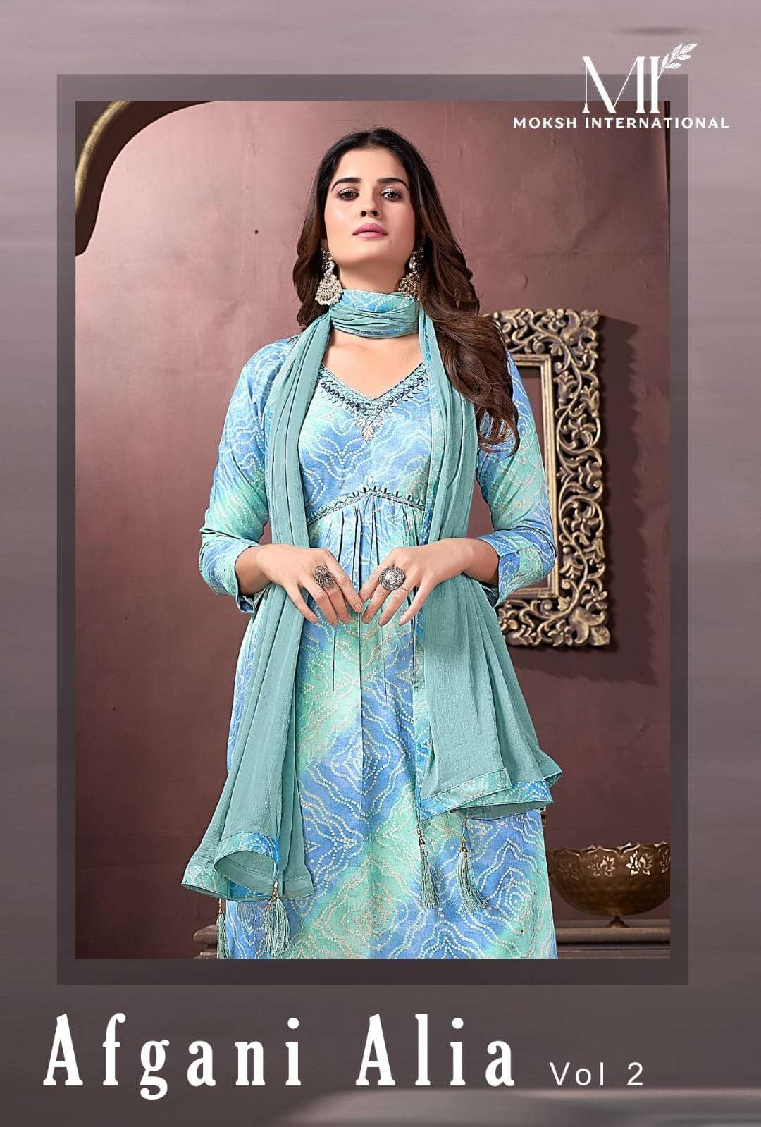 AFGHANI ALIA VOL-02 BY MOKSH INTERNATIONAL DESIGNER RAYON PRINTED DRESSES