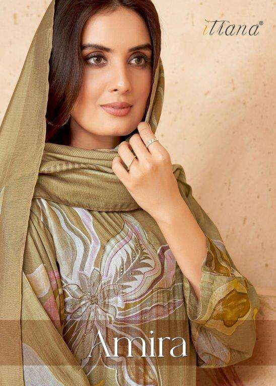 AMIRA BY ITRANA PURE MUSLIN SILK DIGITAL PRINT WITH HAND WORK DRESSES