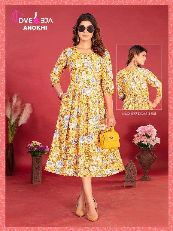 ANOKHI SERIES  BY DVEEJA 01 TO 28 SERIES FANCY RAYON EMBROIDERY KURTIS