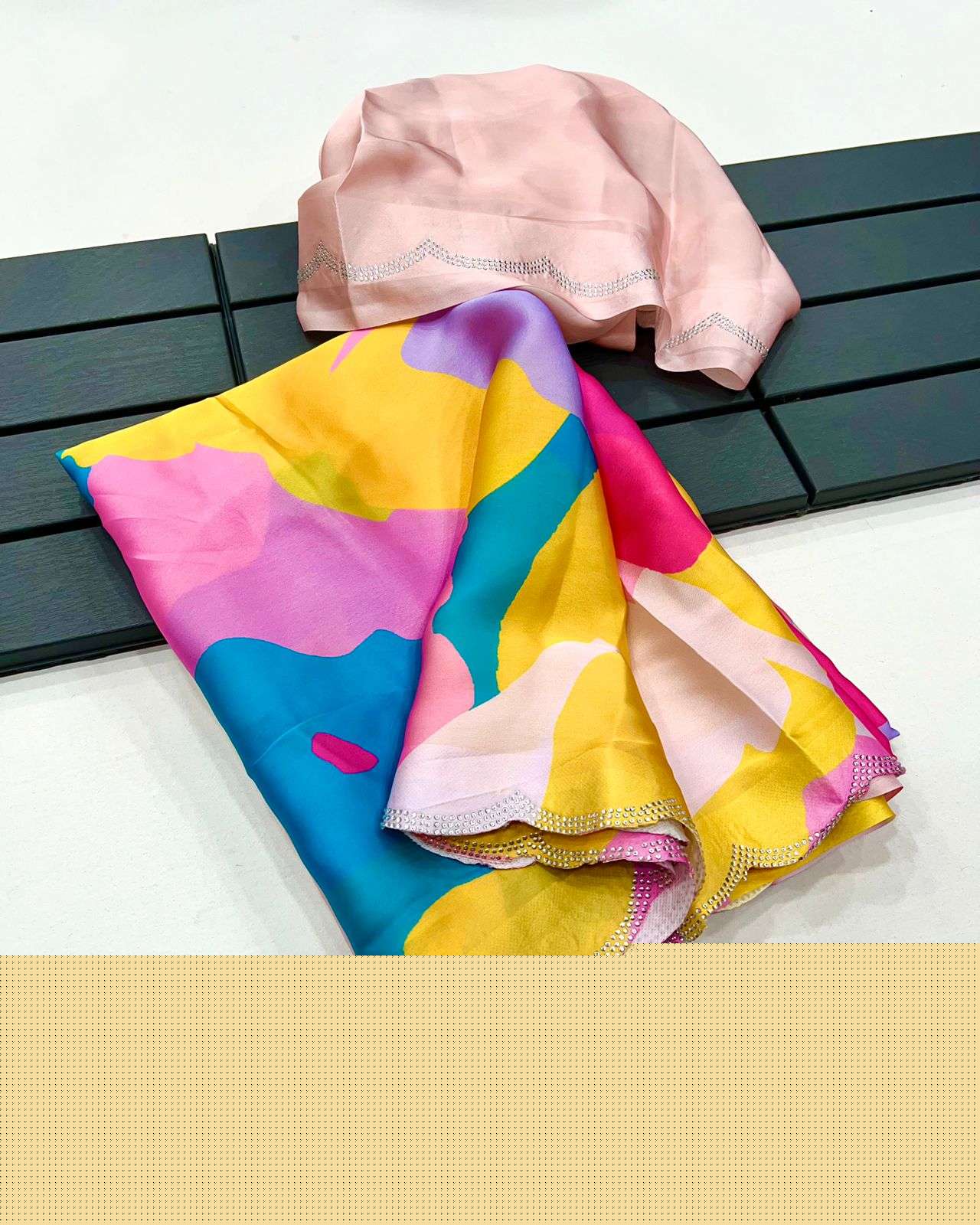 ASHVI VOL-87 BY ASLIWHOLESALE DESIGNER FANCY SATIN STONE PRINT SAREES