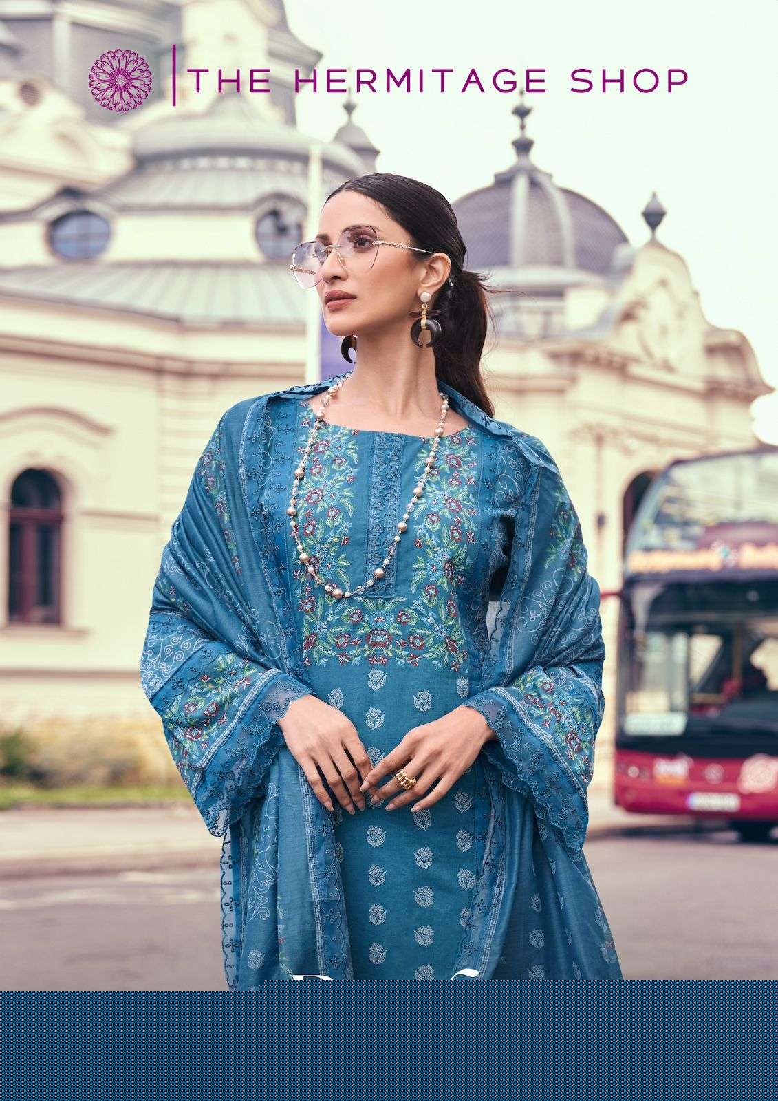 BAGH BY HERMITAGE CLOTHING 1001 TO 1006 HEAVY LAWN COTTON PRINTED DRESSES
