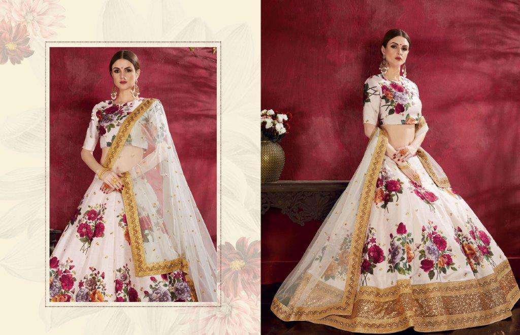 CARNATIONS VOL-1 BY ZEEL CLOTHING DESIGNER SILKY STYLISH GIRLISH LEHENGAS