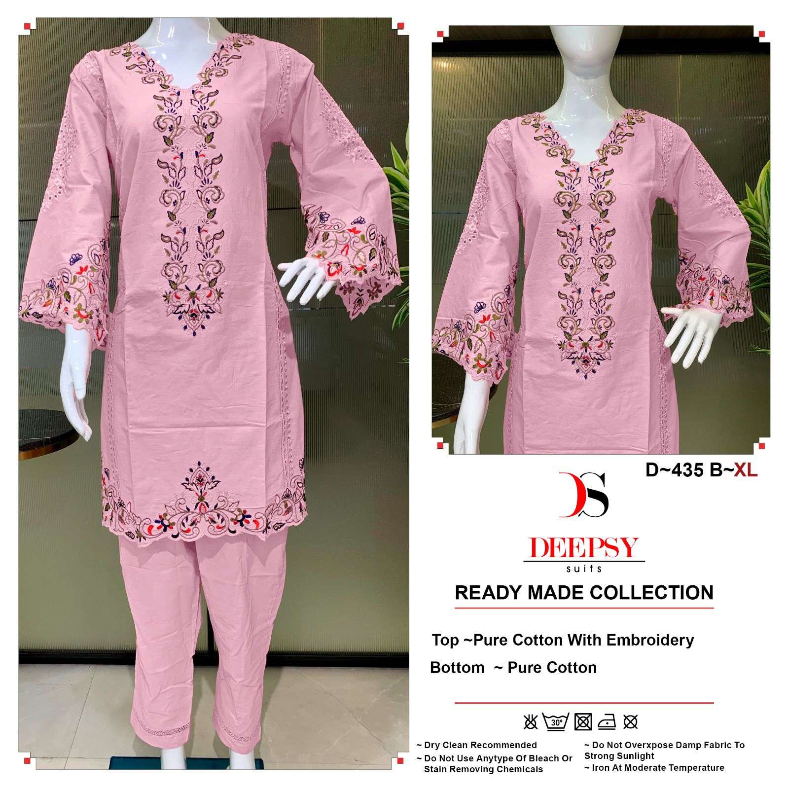 D-435 COLOURS BY DEEPSY SUITS HEAVY PURE COTTON EMBROIDERY PAKISTANI DRESSES