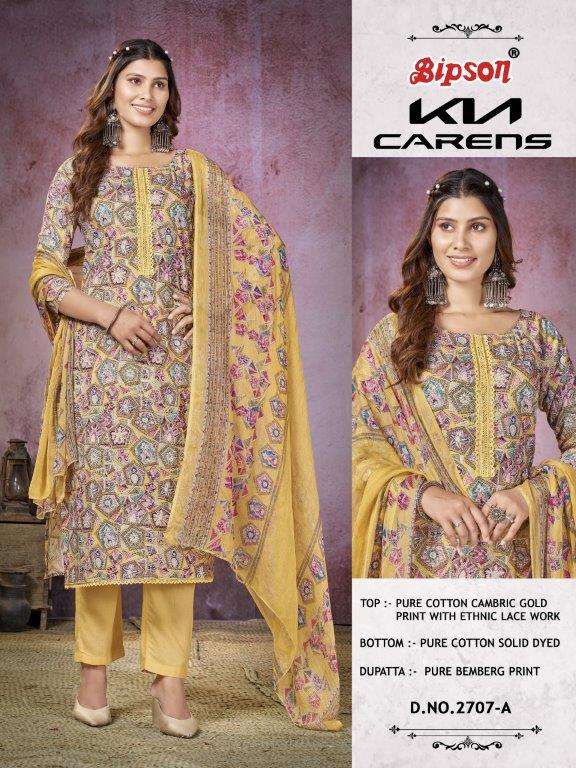 KIA CARENS 2707 BY BIPSON PRINTS PURE CAMBRIC COTTON PRINT DRESSES