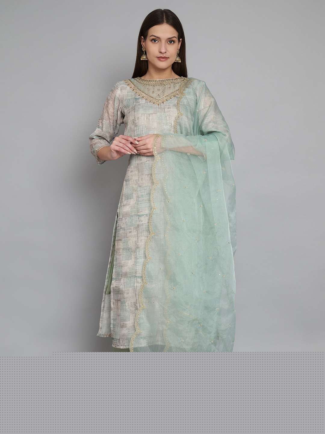 LABEL KHOJ VOL-02 BY ASLIWHOLESALE DESIGNER FACNY ORGANZA PRINT DRESSES