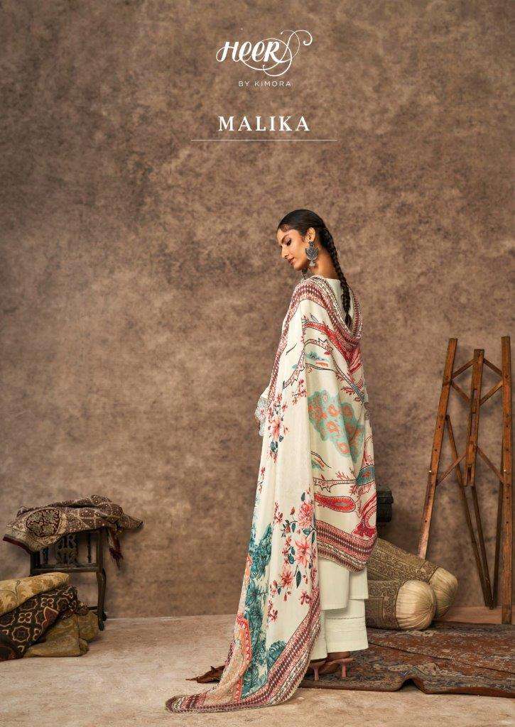 MALIKA BY HEER 9391 TO 9396 SERIES PURE MUSLIN WORK DIGITAL PRINTED DRESSES