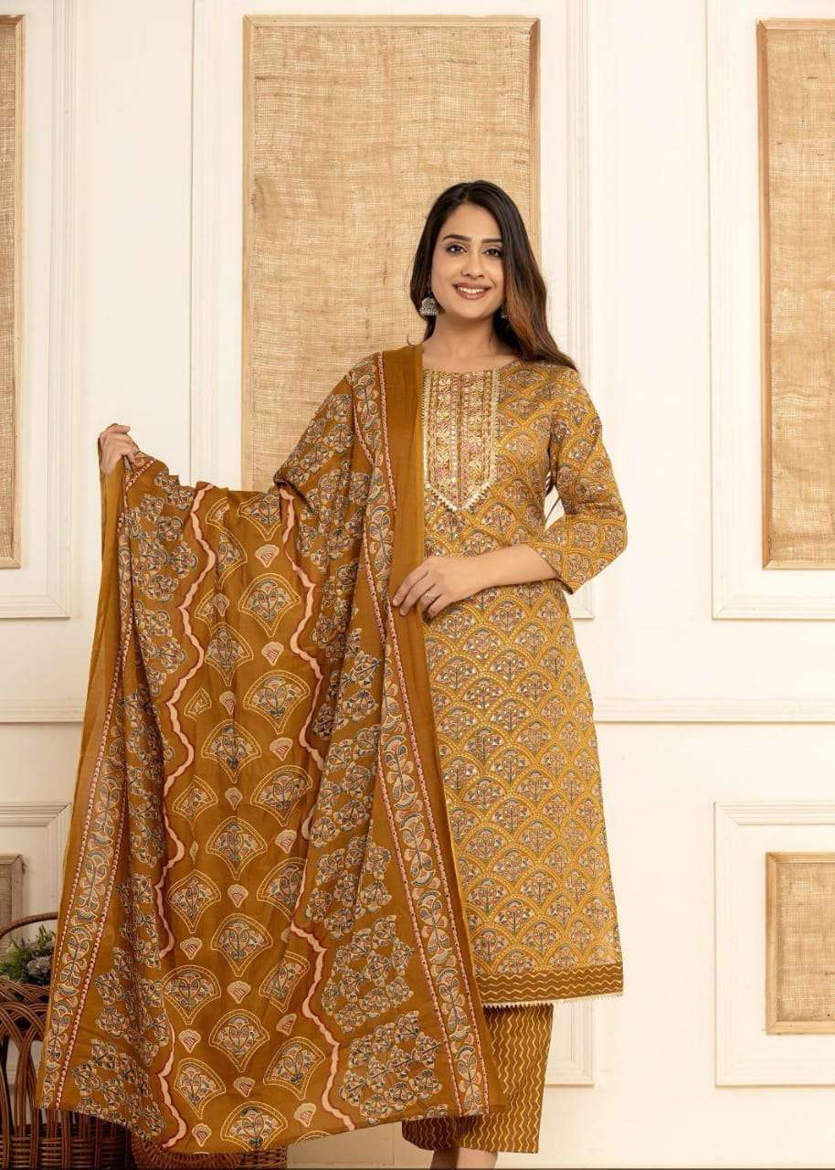 NIMITA VOL-110 BY ASLIWHOLESALE DESIGNER FACNY PURE COTTON PRINTED DRESSES