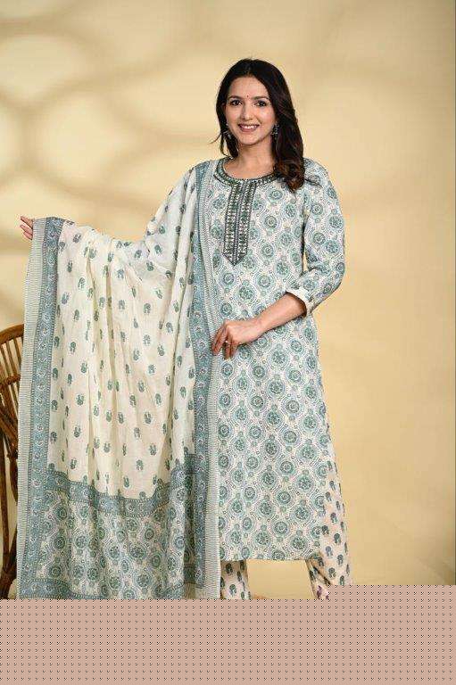 NIMITA VOL-118 BY ASLIWHOLESALE DESIGNER FACNY PURE COTTON PRINTED DRESSES
