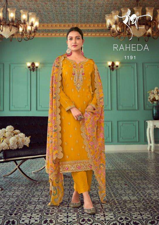 RAHEDA BY RADHA TRENDZ 1191 TO 1194 SERIES GEORGETTE EMBROIDERY DRESSES