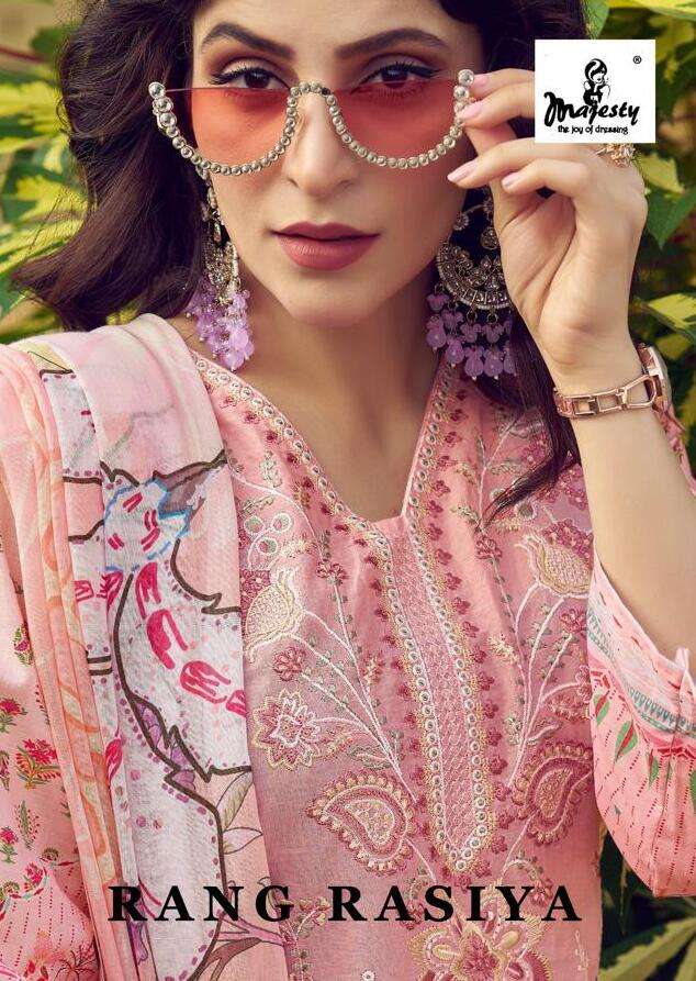 RANG RASIYA BY MAJESTY 1001 TO 1004 SERIES COTTON PAKISTANI DRESSES