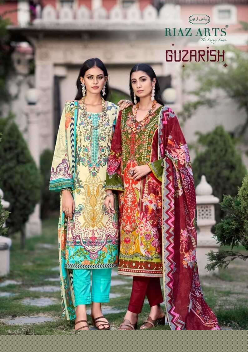 RIAZ GUZARISH BY ASLIWHOLESALE 6010 TO 6015 SERIES KARACHI LAWN PRINT EMBROIDERY DRESSES