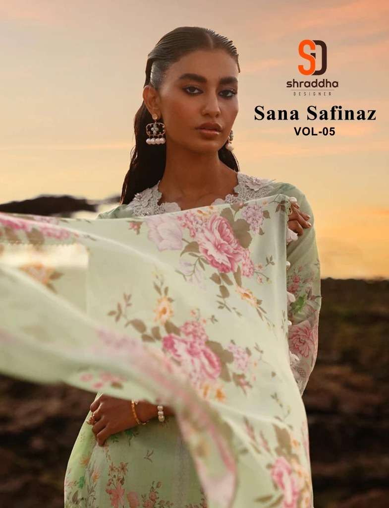 SANA SAFINAZ VOL-05 BY SHRADDHA DESIGNER 5001 TO 5002 SERIES LAWN DRESSES