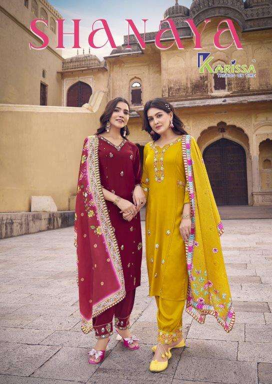 SHANAYA VOL-1 BY KARISSA 1001 TO 1006 SERIES LIVA RAYON STITCHED DRESSES