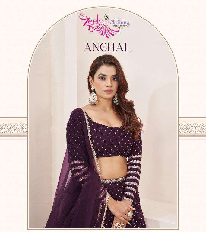 ANCHAL VOL-1 BY ZEEL CLOTHING DESIGNER STYLISH GEORGETTE GIRLISH LEHENGAS