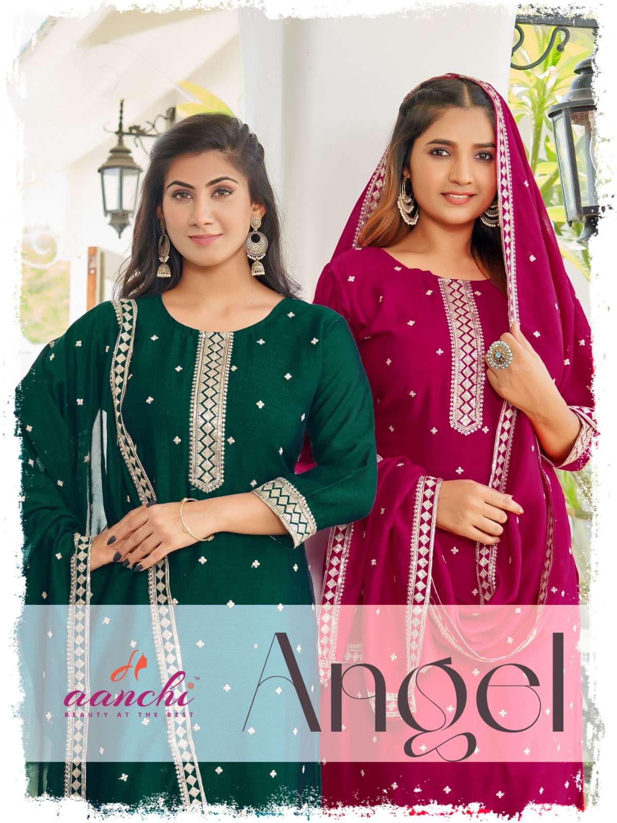 ANGEL BY AANCHI 1001 TO 1004 SERIES VICHITRA FANCY FABRIC PRINTED DRESSES