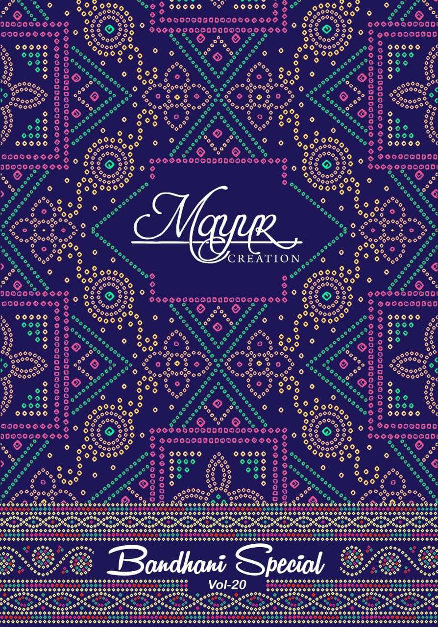 BANDHANI SPECIAL VOL-20 BY MAYUR CREATION 20001 TO 20010 SERIES COTTON PRINT DRESSES