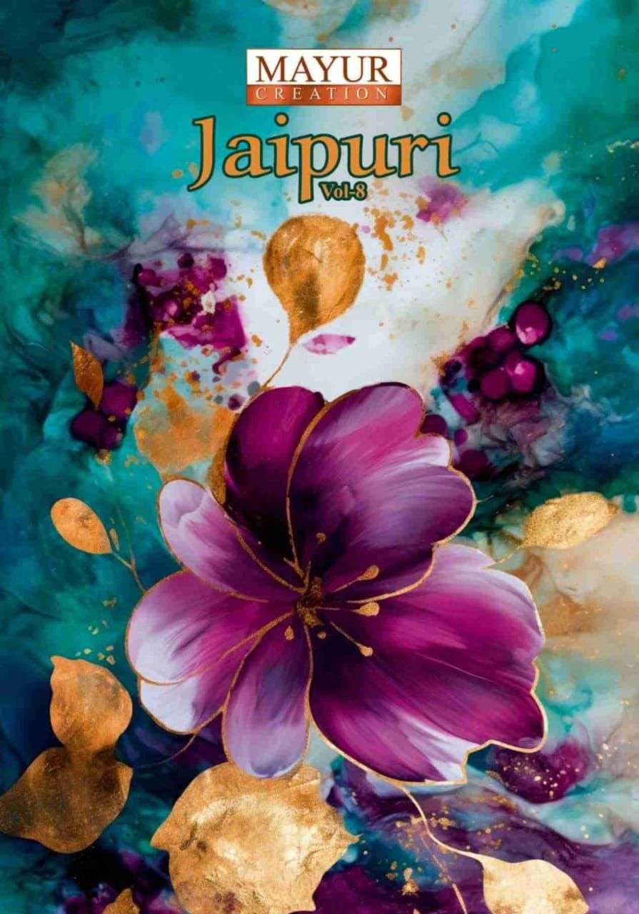 JAIPURI VOL-8 BY MAYUR CREATION 8001 TO 8010 SERIES COTTON PRINT DRESSES