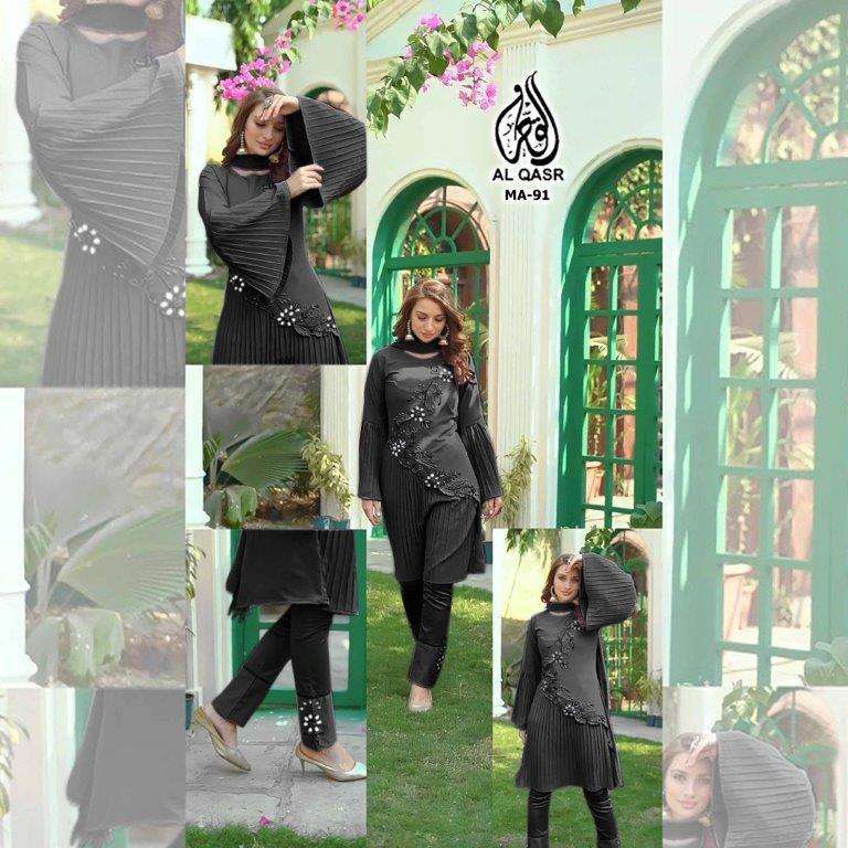 MA-91 COLOURS BY AL QASR DESIGNER FAUX GEORGETTE PAKISTANI DRESSES