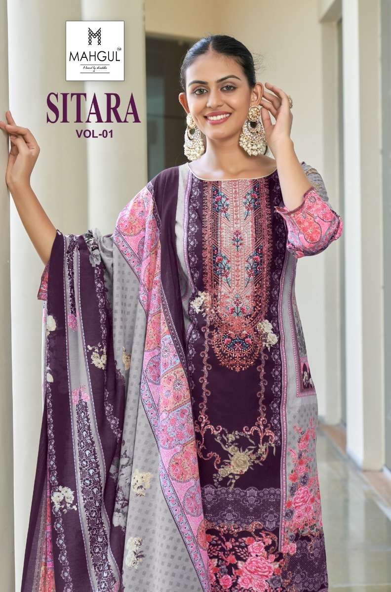 MAHGUL SITARA VOL-01 BY SHRADDHA DESIGNER HEAVY COTTON LAWN DRESSES