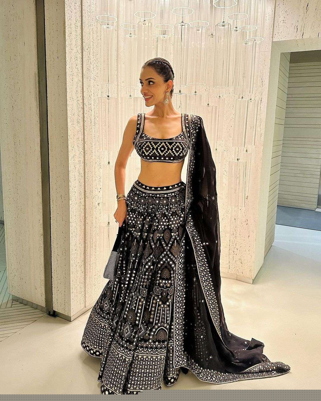 QRC-283 COLOR BY ASLIWHOLESALE DESIGNER FANCY FAUX GEORGETTE LEHENGAS