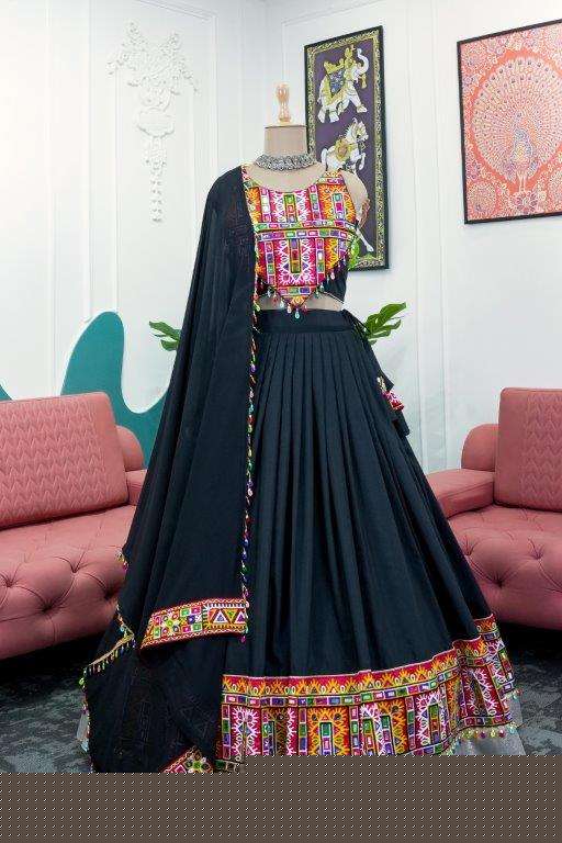 QRC-8078 COLOR BY ASLIWHOLESALE DESIGNER FANCY RAYON PRINTED LEHENGAS