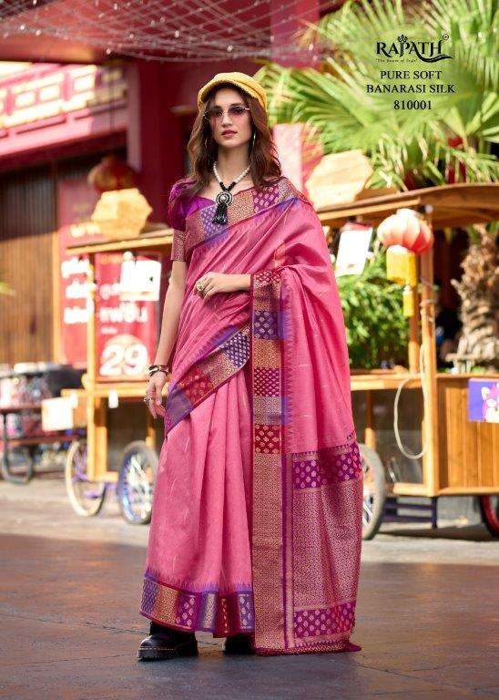 RANGOLI ART BY RAJPATH 810001 TO 810006 SERIES SOFT BANARASI SILK SAREES