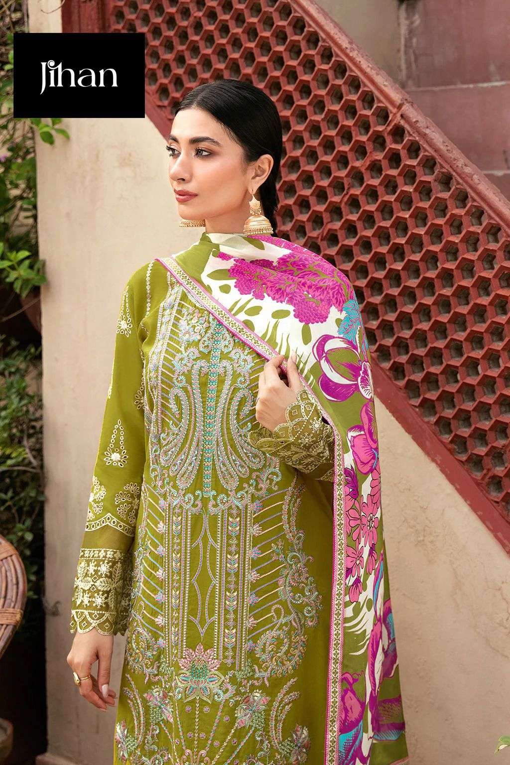 RIWAYAT VOL-02 BY JIHAN DESIGNER PURE HEAVY LAWN RAYON EMBROIDERY DRESSES