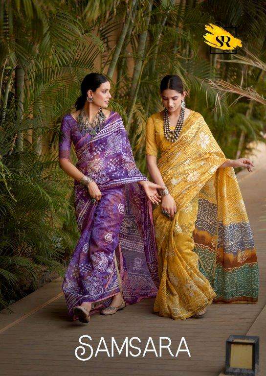 SAMSARA BY SR DESIGNER 1001 TO 1010 SERIES SOFT COTTON PRINTED SAREES