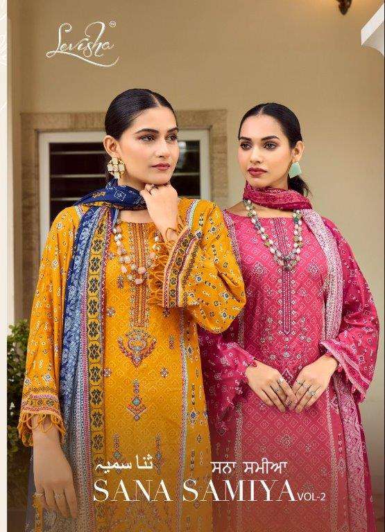 SANA SAMIYA VOL-02 BY LEVISHA 1013 TO 1018 SERIES ZAM COTTON SLUB PRINT DRESSES