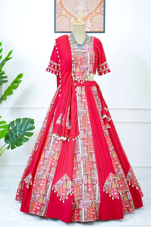 8086 COLOR BY ASLIWHOLESALE DESIGNER FANCY RAYON WORK LEHENGAS