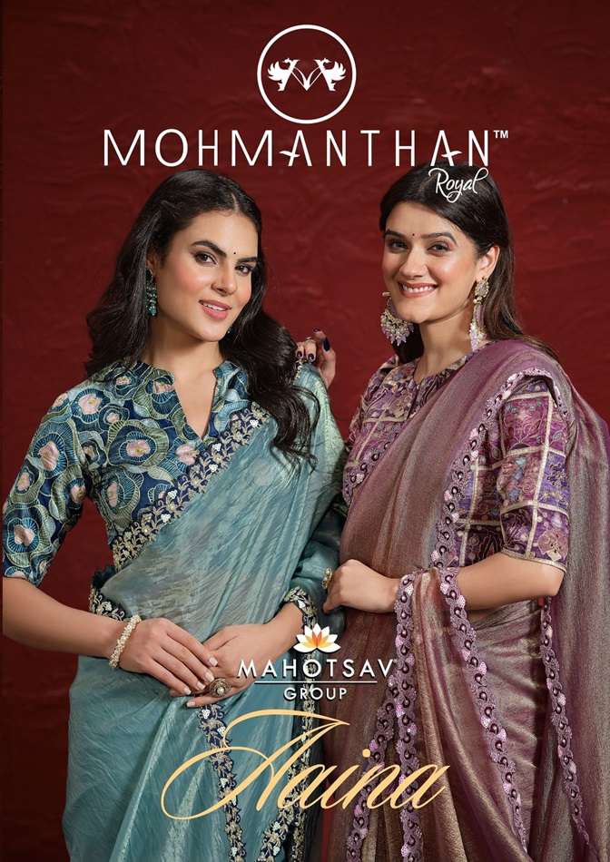 AAINA BY MAHOTSAV DESIGNER FANCY HEAVY GEORGETTE SILK PRINTED SAREES